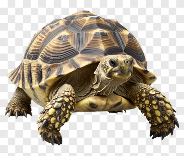 Turtle With Detailed Shell And Limbs PNG