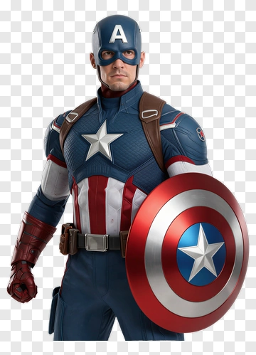 Captain America In Full Uniform PNG