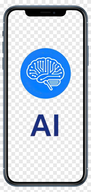 AI Brain Icon On Smartphone Screen PNG
