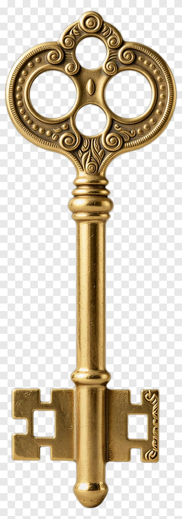 Vintage Gold Key PNG