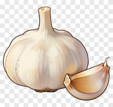 Garlic And Garlic Clove PNG