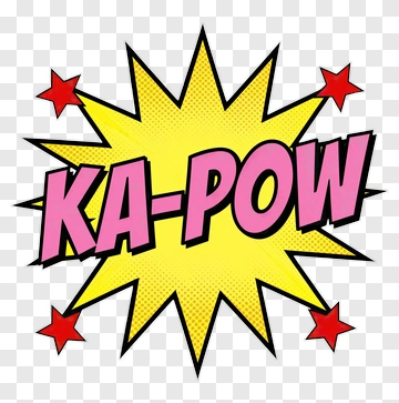 Ka-Pow Explosion With Stars PNG