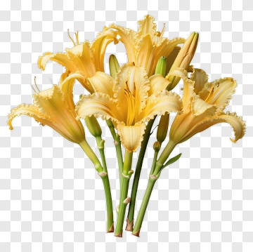 Yellow Lily Bouquet PNG
