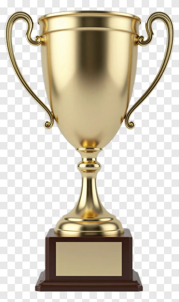 Golden Trophy With Ornate Handles PNG