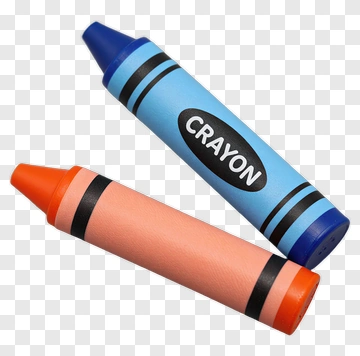 Blue And Orange Crayons PNG
