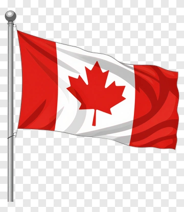 Canada Flag On Pole PNG