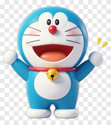 Doraemon With Joyful Expression PNG