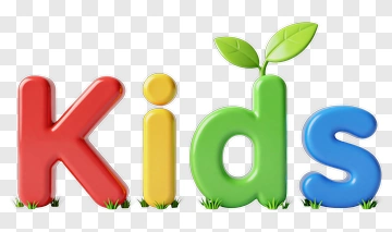 Colorful 3D Kids Letters PNG