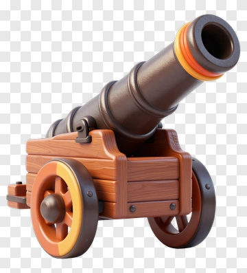 3D Cannon PNG