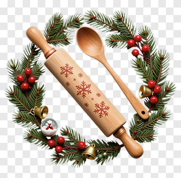 Christmas Baking Tools And Decorations PNG