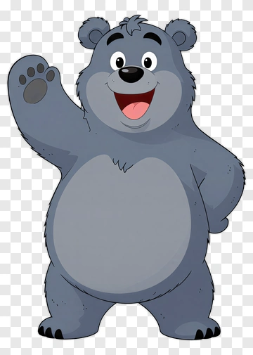 Happy Cartoon Bear PNG