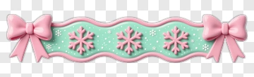 Pink Snowflake Decoration With Bows PNG
