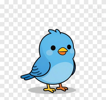 Cute Blue Bird PNG