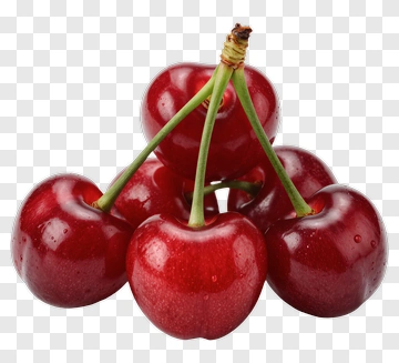 Cluster Of Fresh Red Cherries PNG