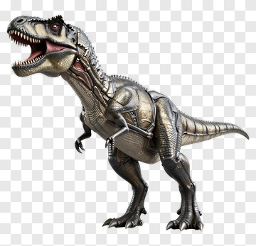 Tyrannosaurus Rex With Metallic Texture PNG