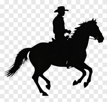 Cowboy Riding Horse PNG