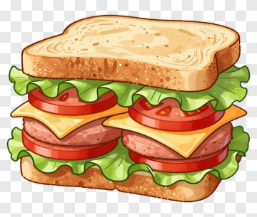 Delicious Sandwich With Fresh Ingredients PNG