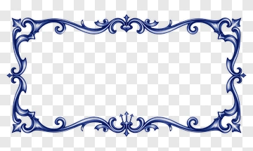 Blue Ornamental Frame PNG