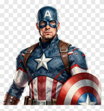 Captain America In Uniform PNG