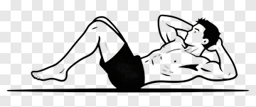 Man Doing Abdominal Exercise PNG