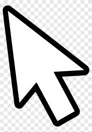 White Cursor With Black Outline PNG
