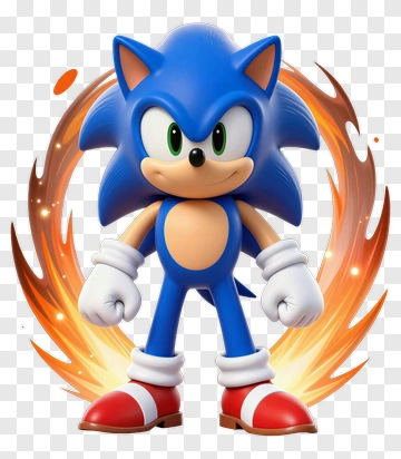 Sonic The Hedgehog In Action PNG
