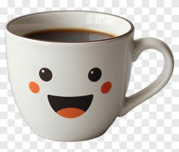 Smiling Coffee Mug PNG