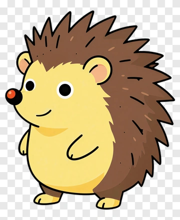 Cute Cartoon Hedgehog PNG