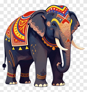 Decorated Elephant PNG