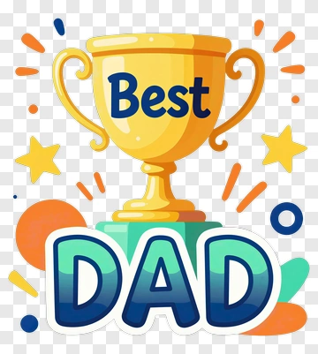 Best Dad Trophy Award PNG