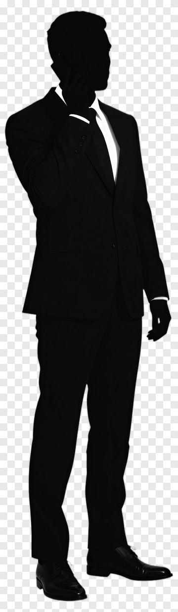 Man In Formal Suit Silhouette PNG
