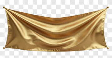 Golden Banner With Metallic Sheen PNG