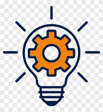 Light Bulb With Gear PNG