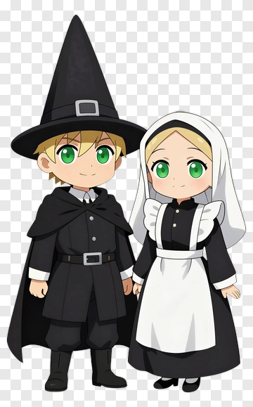 Chibi Witch And Nun PNG