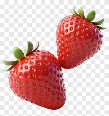 Two Red Strawberries PNG