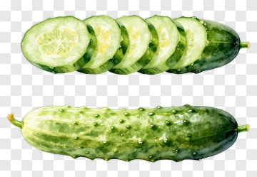 Sliced And Whole Cucumber PNG