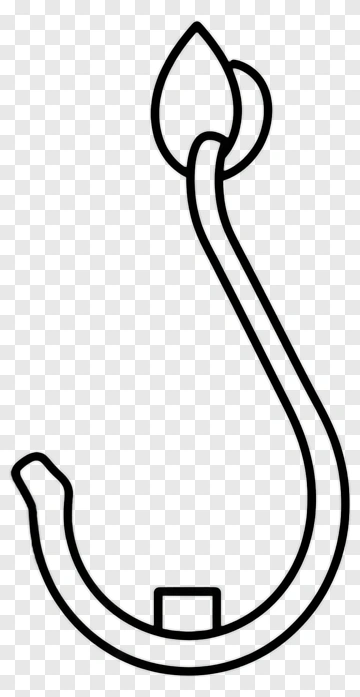 Black Hook Outline PNG