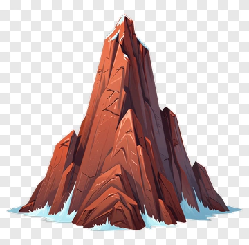 Cartoon Mountain Rock Formation PNG
