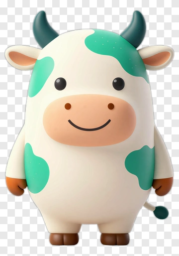Cute Cartoon Cow PNG
