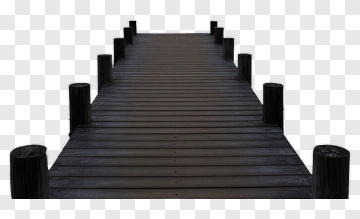 Wooden Dock Leading Into Water PNG