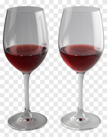 Two Wine Glasses With Red Wine PNG