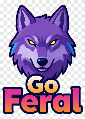 Go Feral Wolf Logo PNG