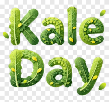 Kale Day Lettering Design PNG