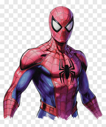 Spider-Man In Red And Blue Suit PNG