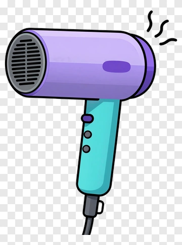 Purple And Blue Hair Dryer PNG