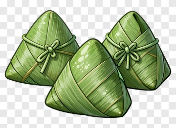 Three Zongzi Rice Dumplings PNG