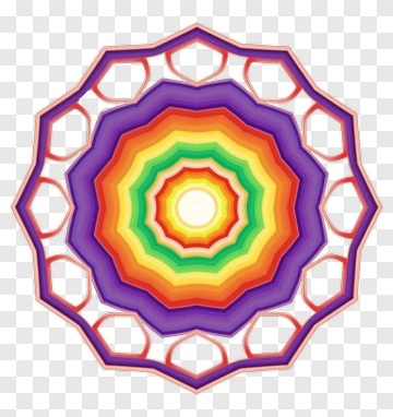 Colorful Geometric Mandala Design PNG