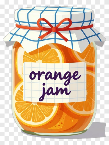 Orange Jam In Glass Jar PNG