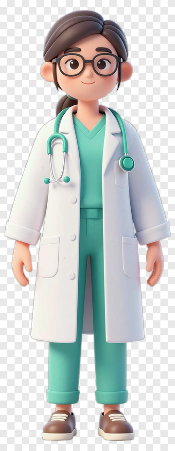 Cartoon Doctor With Stethoscope PNG