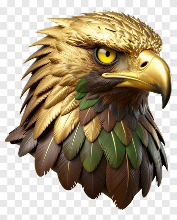 Golden Eagle Head PNG